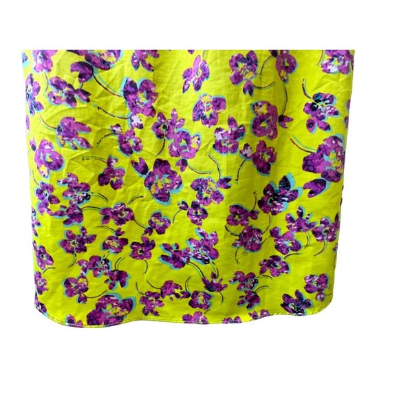 Daisy Fuentes High Low Floral Flowers Print Pattern Spring Sleeveless Dress NWT - Picture 13 of 16